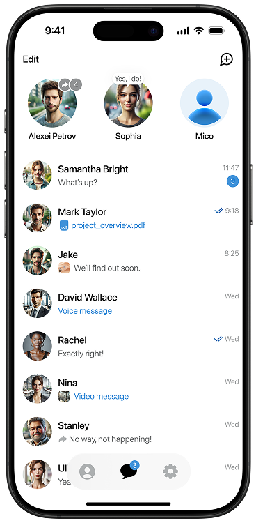 Keylane conversation list